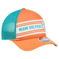 Miami Dolphins New Era Linear A-Frame 9FORTY Adjustable Hat Orange