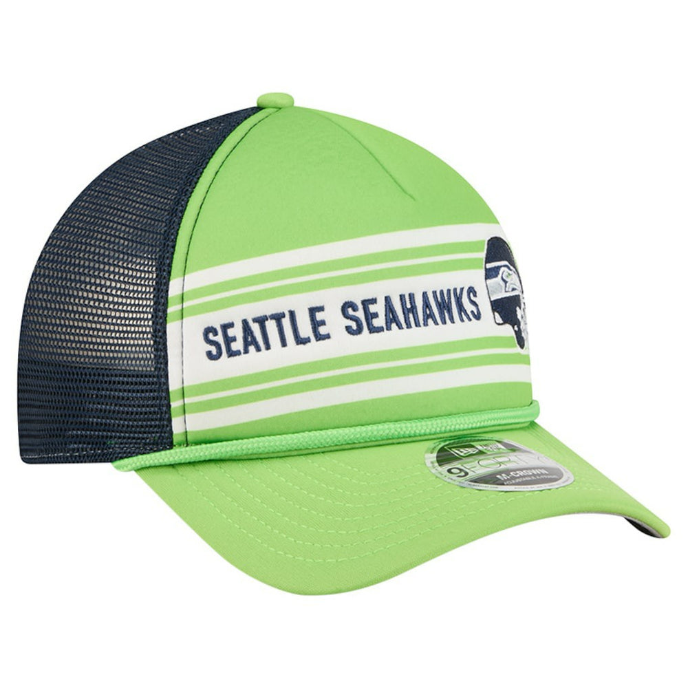 Seattle Seahawks New Era Linear A-Frame 9FORTY Adjustable Hat Neon Green