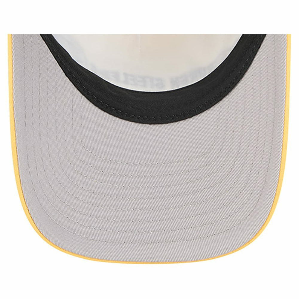 Pittsburgh Steelers New Era Linear A-Frame 9FORTY Adjustable Hat Gold