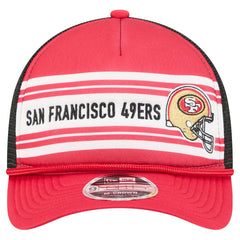 San Francisco 49ers New Era Linear A-Frame 9FORTY Adjustable Hat Red
