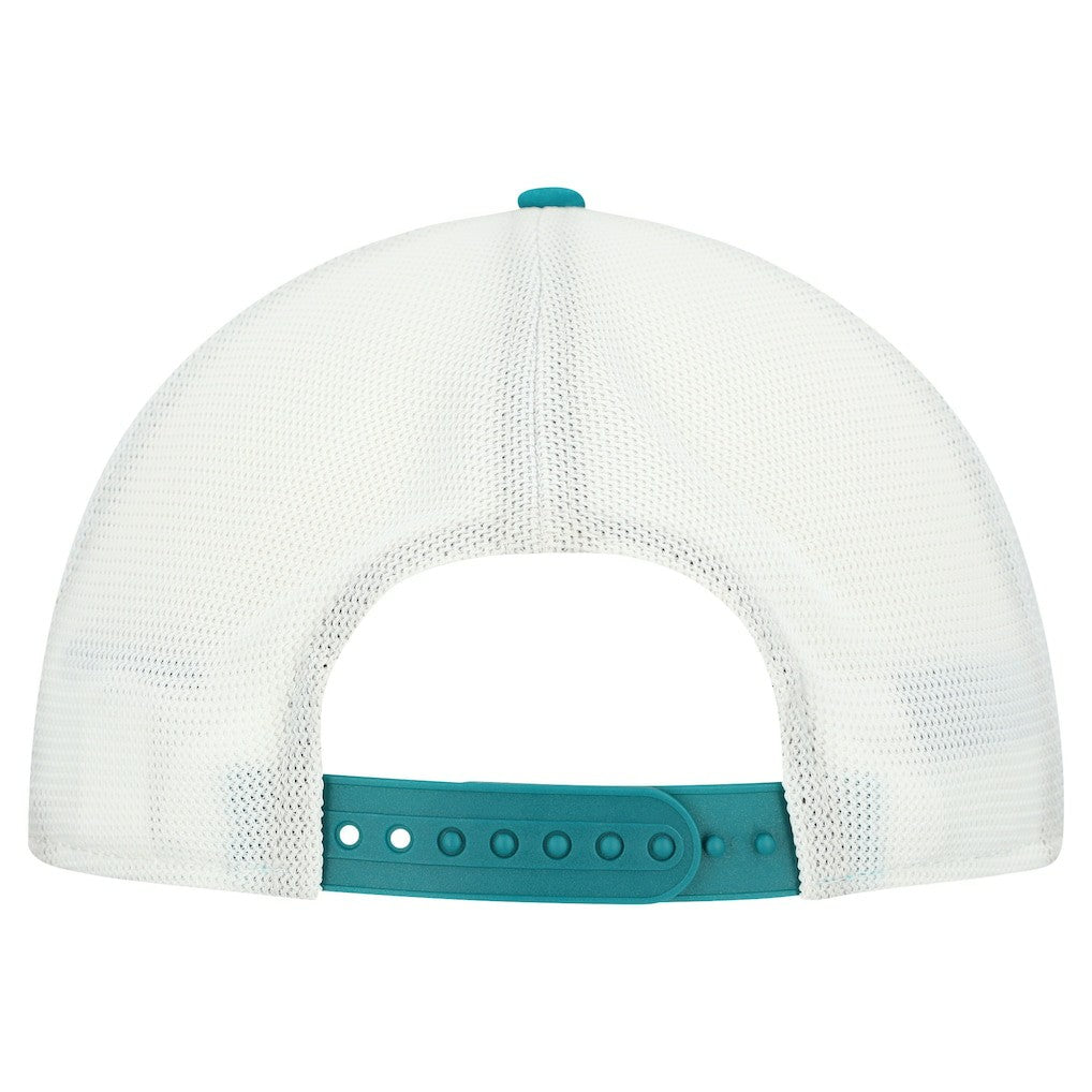 Miami Dolphins New Era Patch 19TWENTY Adjustable Hat Aqua/White