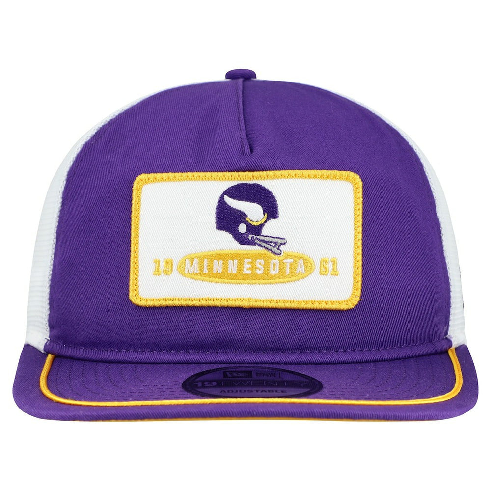 Minnesota Vikings New Era Patch 19TWENTY Adjustable Hat Purple/White