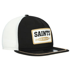New Orleans Saints New Era Patch 19TWENTY Adjustable Hat Black/White