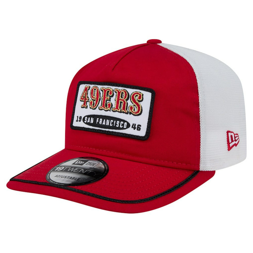 San Francisco 49ers New Era Patch 19TWENTY Adjustable Hat Scarlet/White