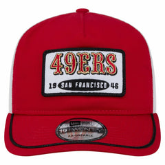 San Francisco 49ers New Era Patch 19TWENTY Adjustable Hat Scarlet/White