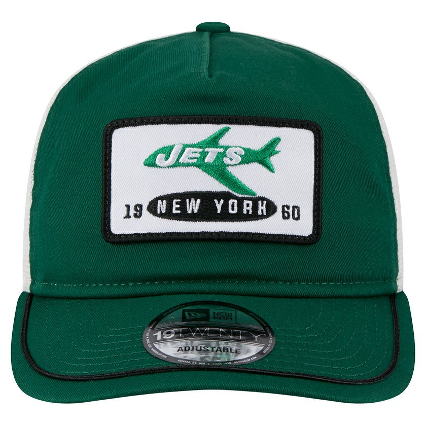 New York Jets New Era Patch 19TWENTY Adjustable Hat Green/White
