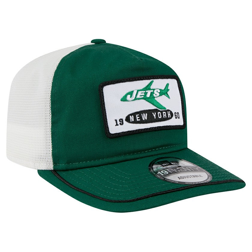 New York Jets New Era Patch 19TWENTY Adjustable Hat Green/White