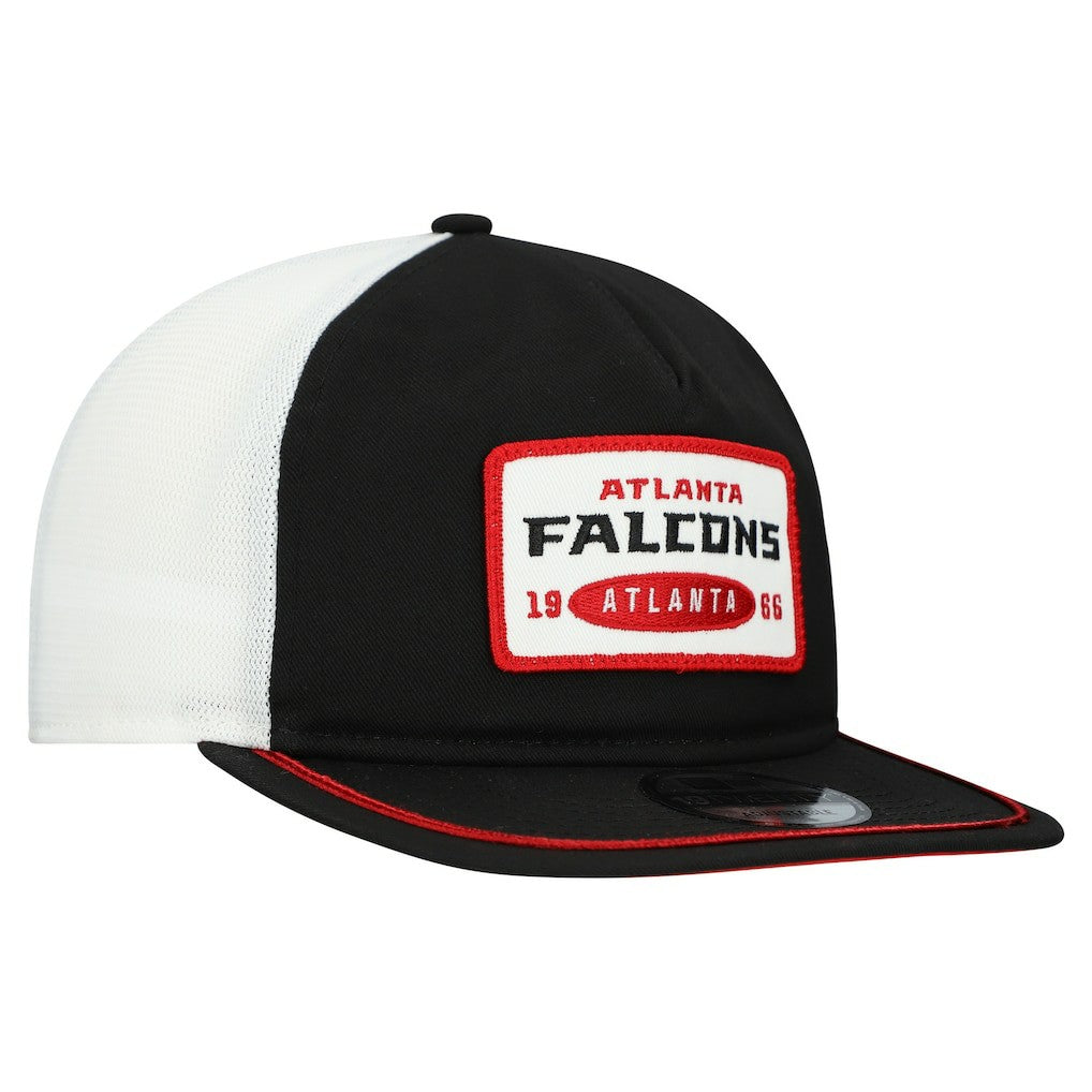 Atlanta Falcons New Era Patch 19TWENTY Adjustable Hat Black/White