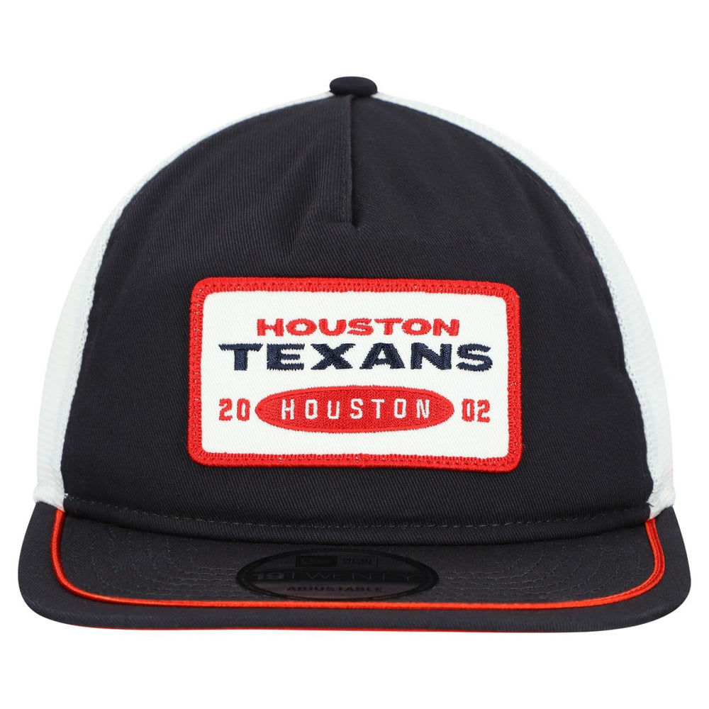 Houston Texans New Era Patch 19TWENTY Adjustable Hat Navy/White