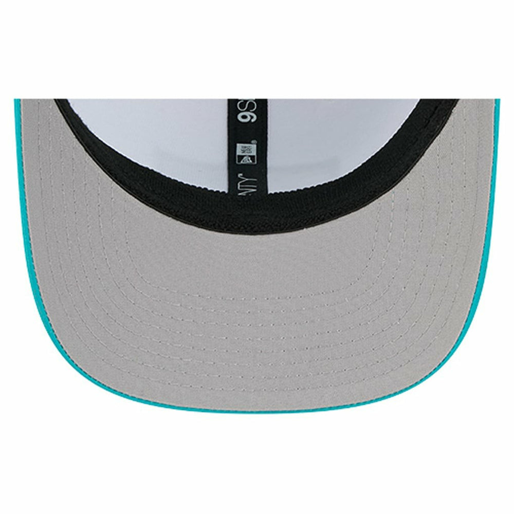 Miami Dolphins New Era Established Patch 9SEVENTY Adjustable Hat White/Aqua