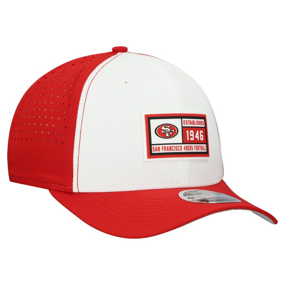 San Francisco 49ers New Era Established Patch 9SEVENTY Adjustable Hat White/Scarlet