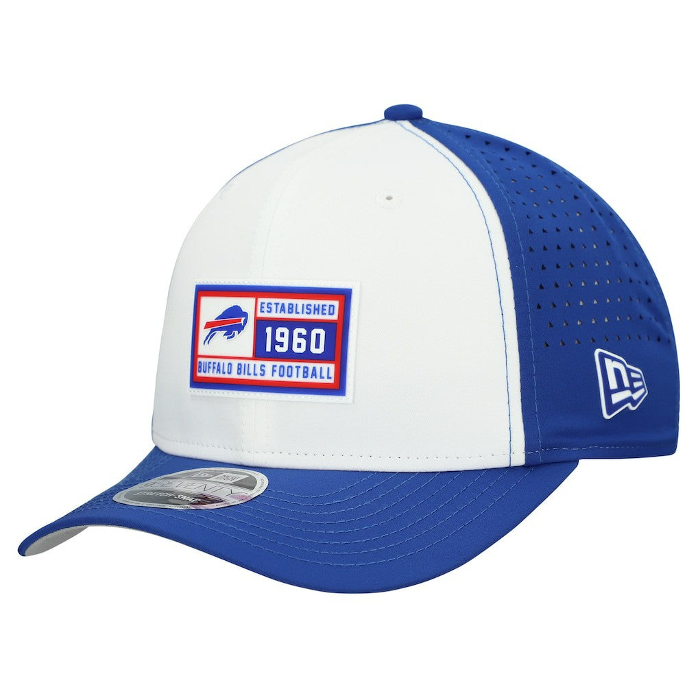 Buffalo Bills New Era Established Patch 9SEVENTY Adjustable Hat White/Royal