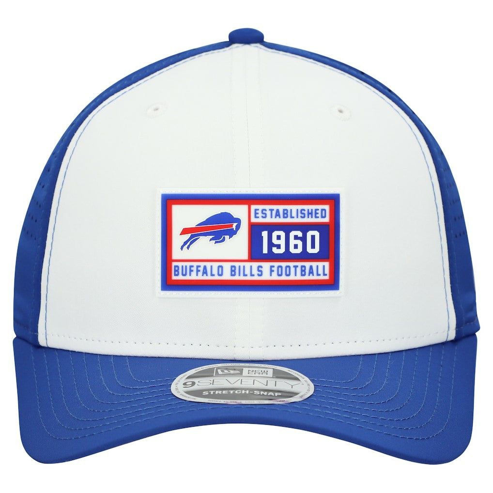 Buffalo Bills New Era Established Patch 9SEVENTY Adjustable Hat White/Royal