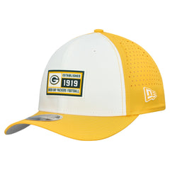 Green Bay Packers New Era Established Patch 9SEVENTY Adjustable Hat White/Gold