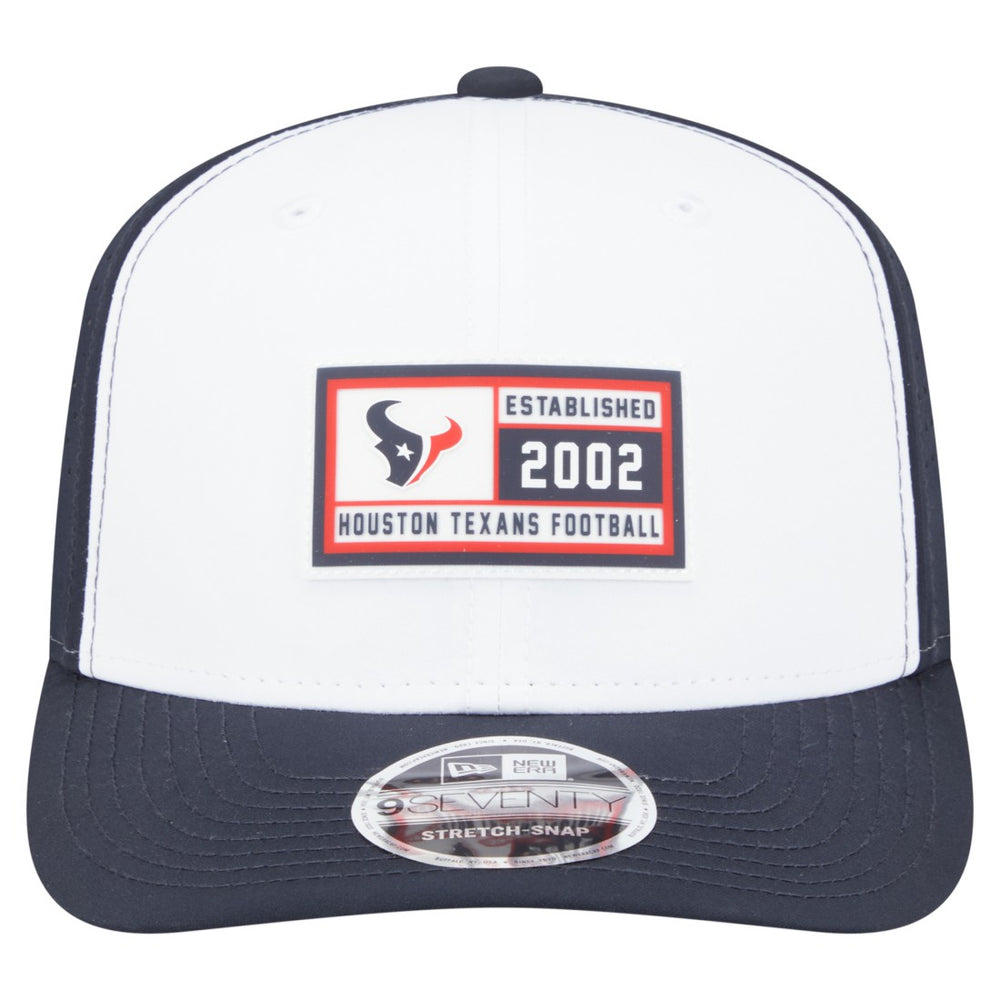 Houston Texans New Era Established Patch 9SEVENTY Adjustable Hat White/Navy