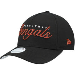 Cincinnati Bengals New Era Women's Metallic 9FORTY M-Crown A-Frame Adjustable Hat Black