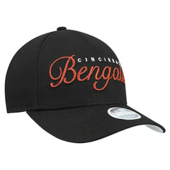 Cincinnati Bengals New Era Women's Metallic 9FORTY M-Crown A-Frame Adjustable Hat Black