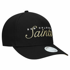 New Orleans Saints New Era Women's Metallic 9FORTY M-Crown A-Frame Adjustable Hat Black