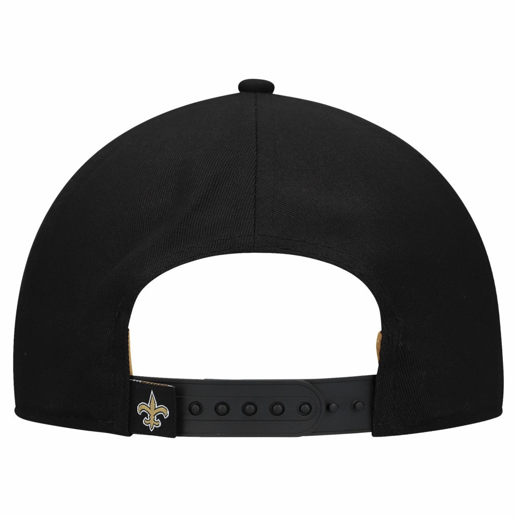 New Orleans Saints New Era Women's Metallic 9FORTY M-Crown A-Frame Adjustable Hat Black