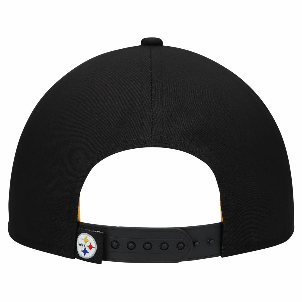 Pittsburgh Steelers New Era Women's Metallic 9FORTY M-Crown A-Frame Adjustable Hat Black