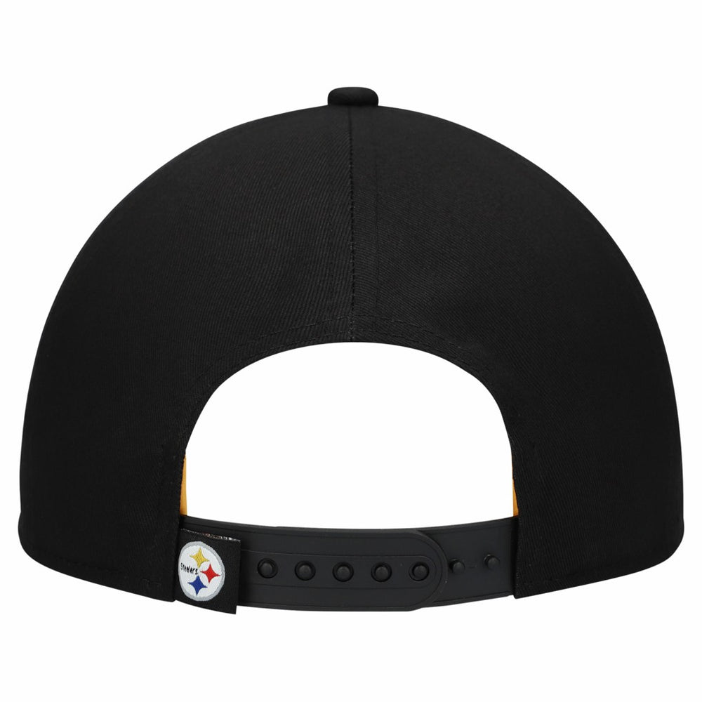Pittsburgh Steelers New Era Women's Metallic 9FORTY M-Crown A-Frame Adjustable Hat Black