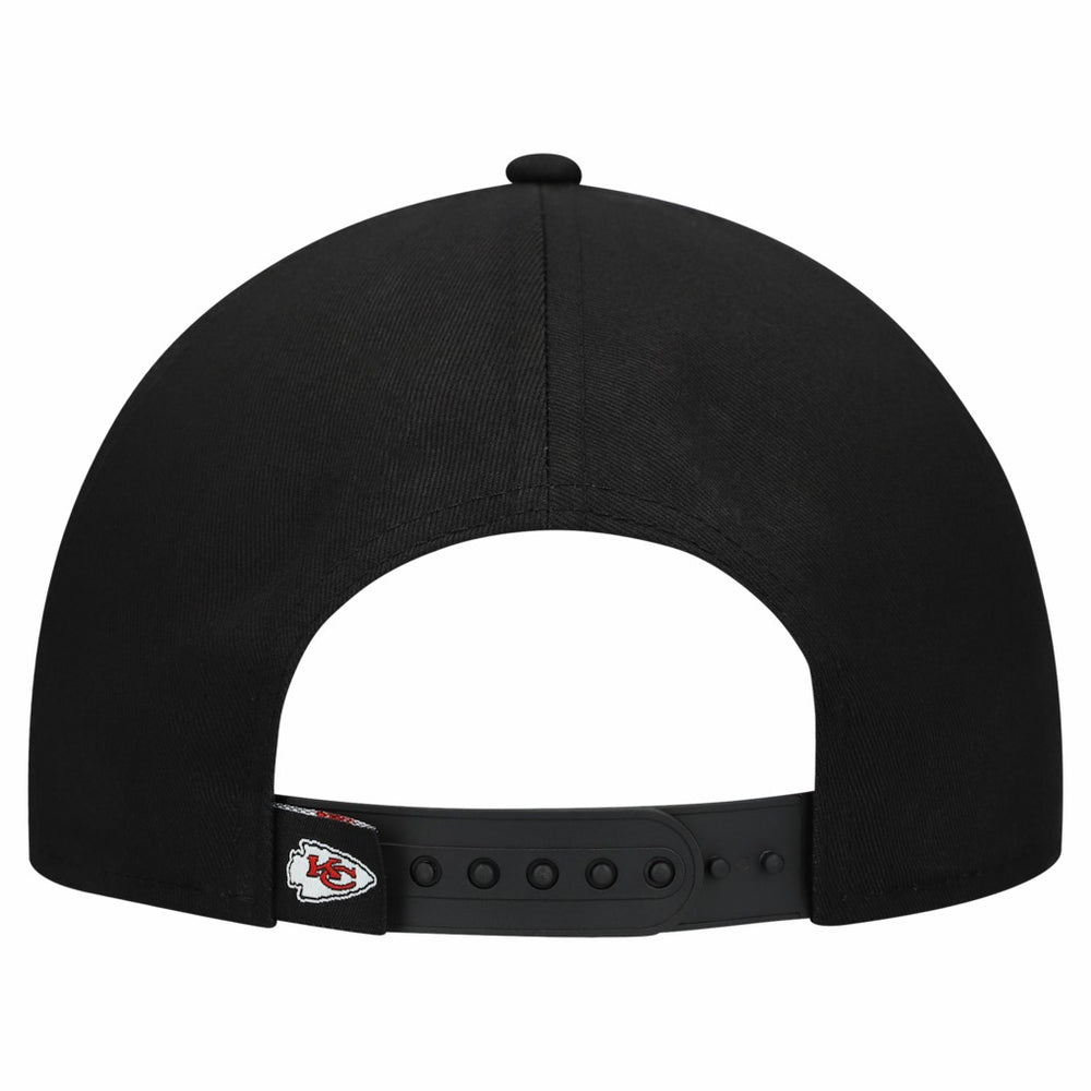 Kansas City Chiefs New Era Women's Metallic 9FORTY M-Crown A-Frame Adjustable Hat Black