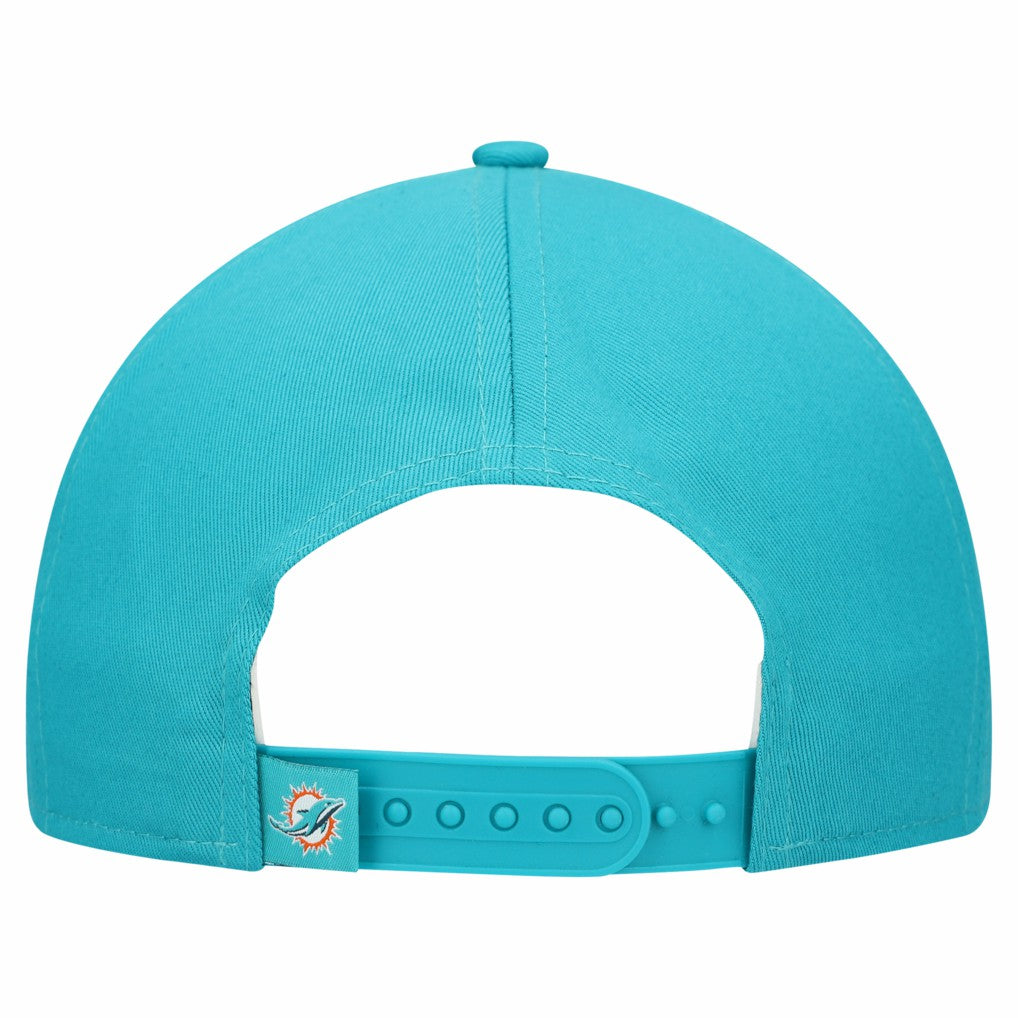 Miami Dolphins New Era Women's Metallic 9FORTY M-Crown A-Frame Adjustable Hat Aqua