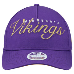 Minnesota Vikings New Era Women's Metallic 9FORTY M-Crown A-Frame Adjustable Hat Purple