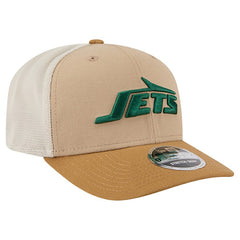 New York Jets New Era Two-Tone Trucker 9SEVENTY Adjustable Hat Light Beige