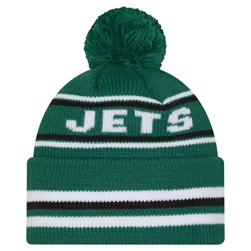 New York Jets New Era Classic Cuffed Knit Hat with Pom Green