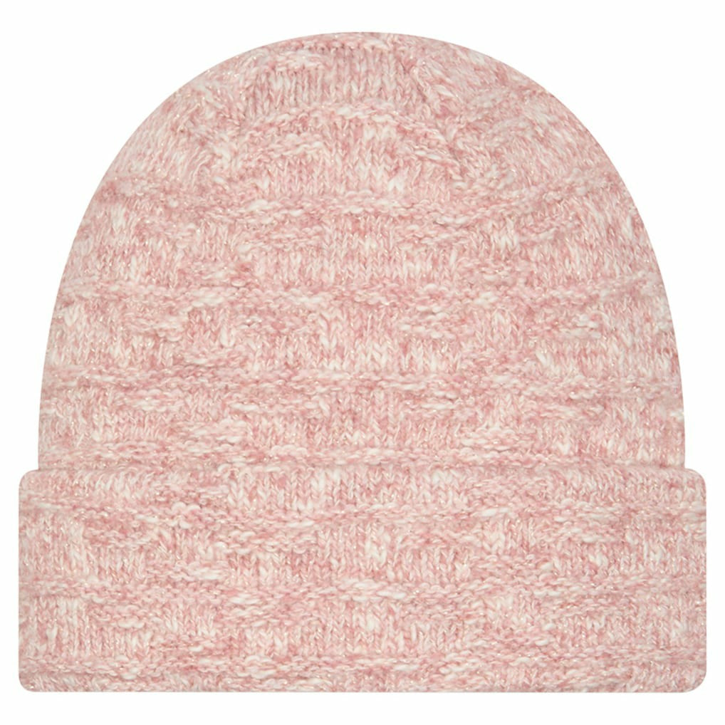 Pittsburgh Steelers New Era Women's Metallic Cuffed Knit Hat Pink