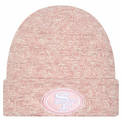 San Francisco 49ers New Era Women's Metallic Cuffed Knit Hat Pink