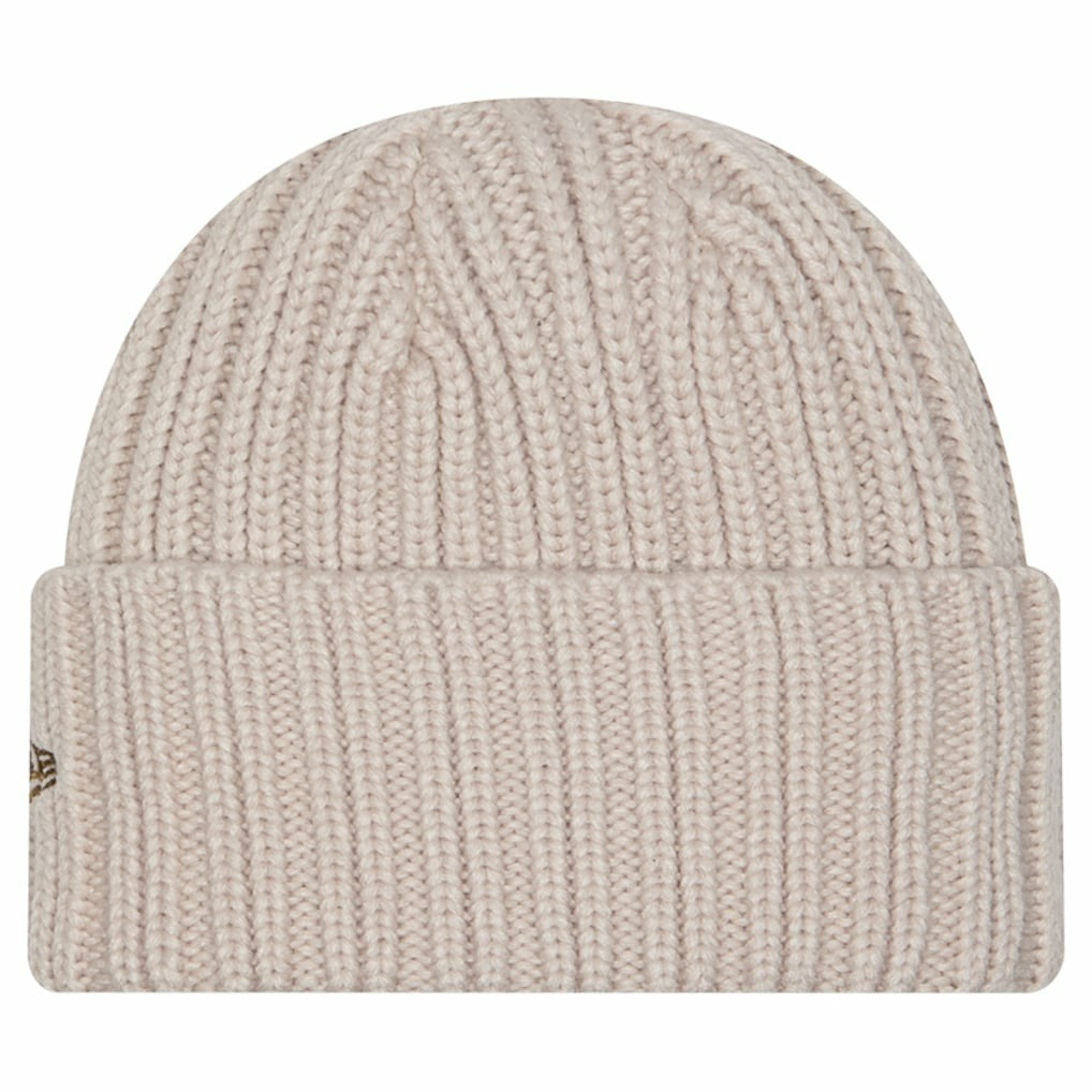 Cincinnati Bengals New Era Logo Applique Cuffed Knit Hat Light Beige