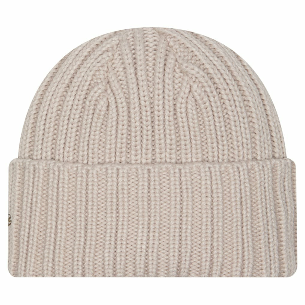 Cleveland Browns New Era Logo Applique Cuffed Knit Hat Light Beige