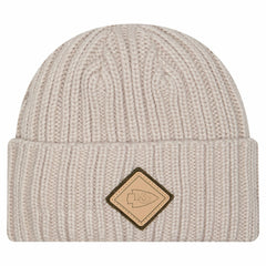Kansas City Chiefs New Era Logo Applique Cuffed Knit Hat Light Beige