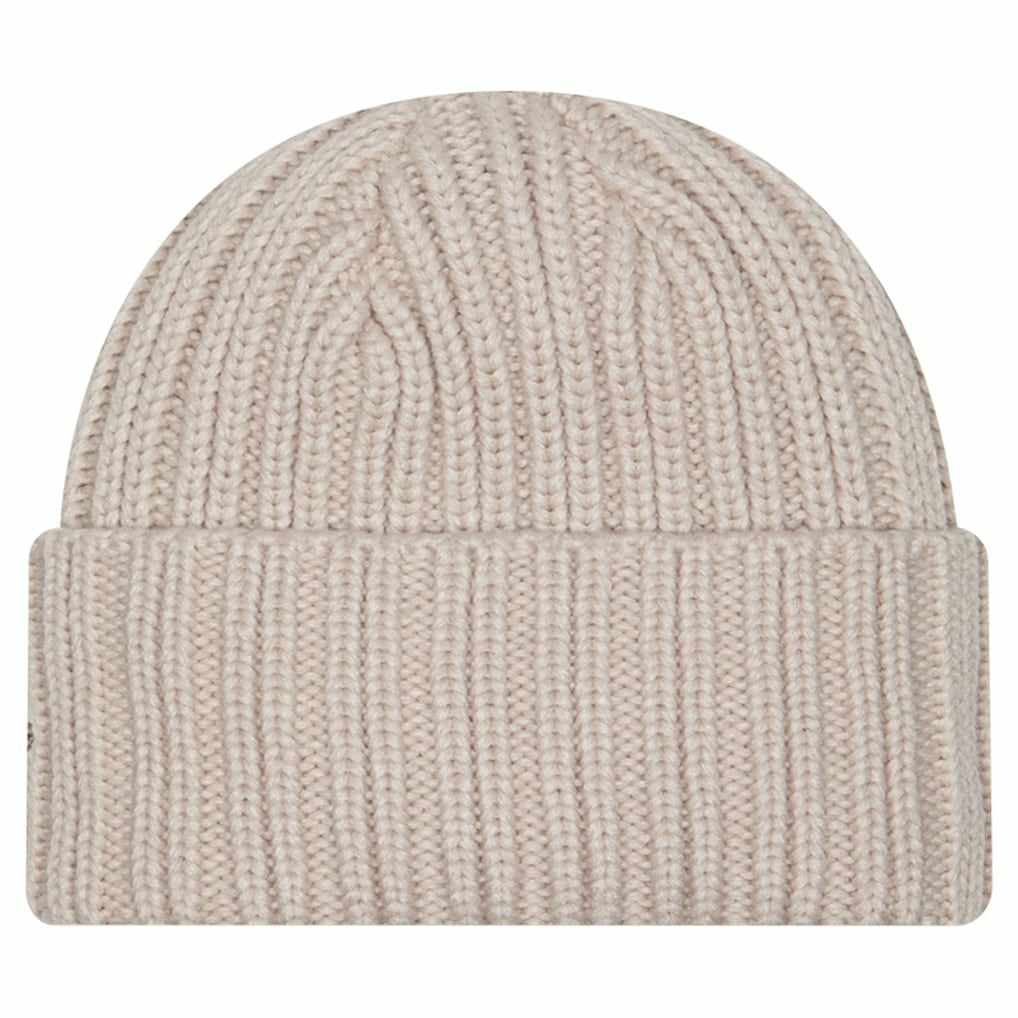 Las Vegas Raiders New Era Logo Applique Cuffed Knit Hat Light Beige