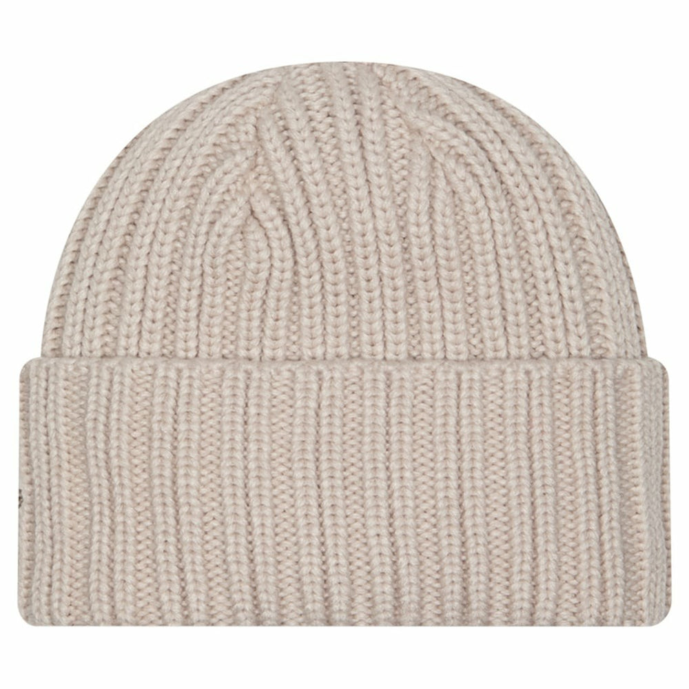 Las Vegas Raiders New Era Logo Applique Cuffed Knit Hat Light Beige