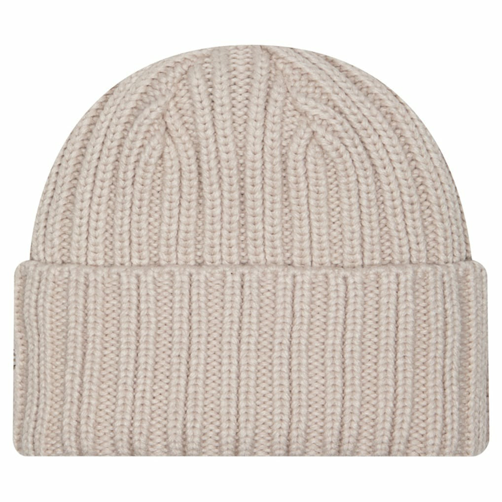 Minnesota Vikings New Era Logo Applique Cuffed Knit Hat Light Beige