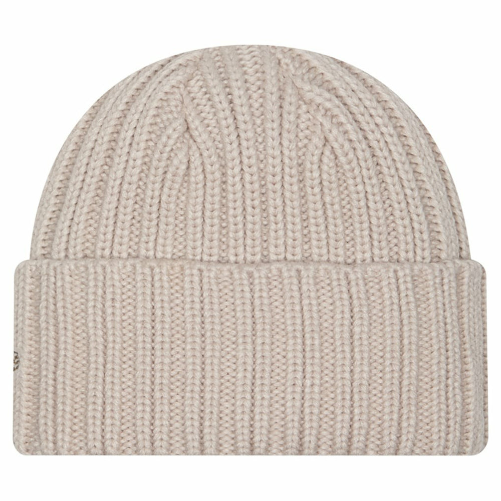 Miami Dolphins New Era Logo Applique Cuffed Knit Hat Light Beige