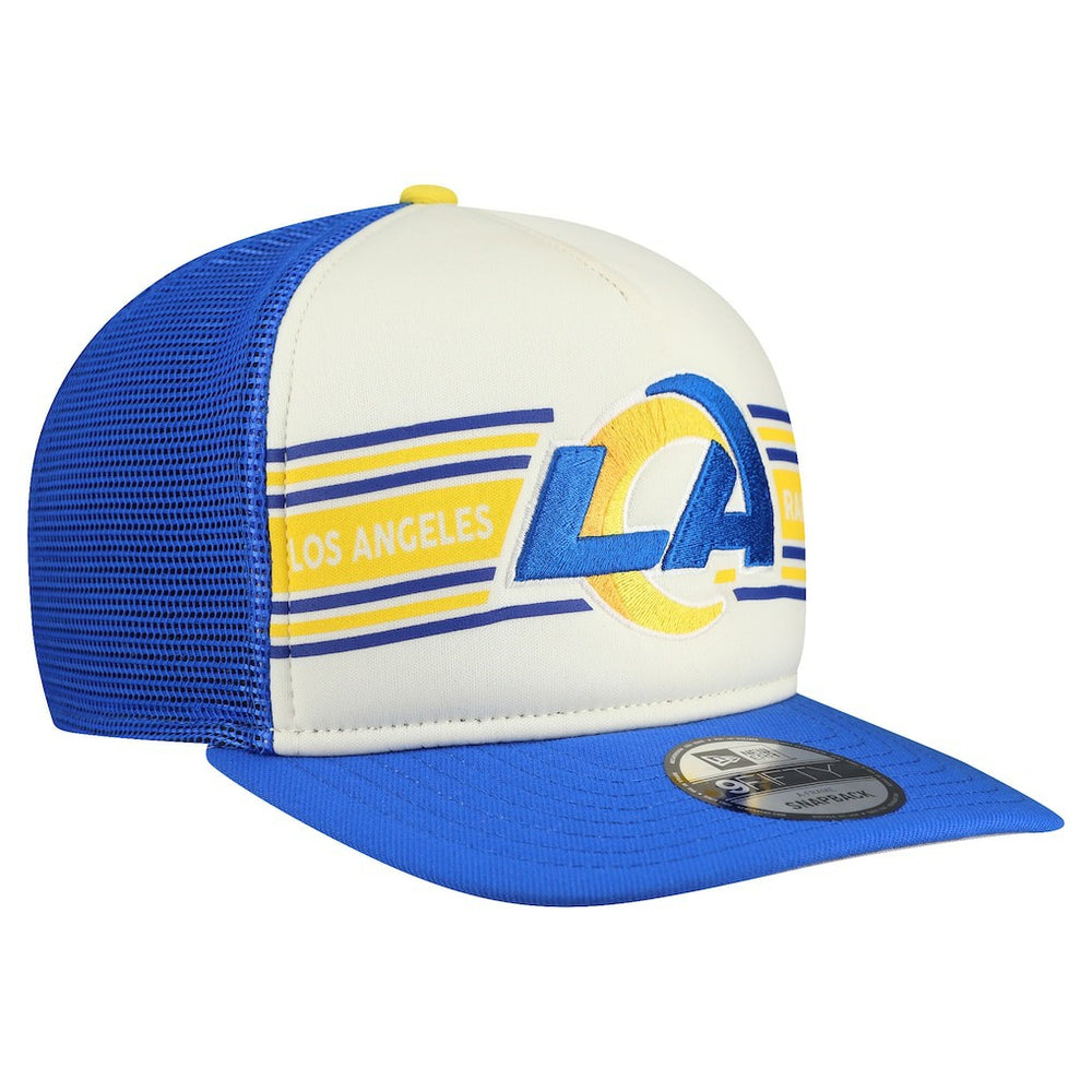 Los Angeles Rams New Era Banner A-Frame 9FIFTY Snapback Hat Cream/Royal