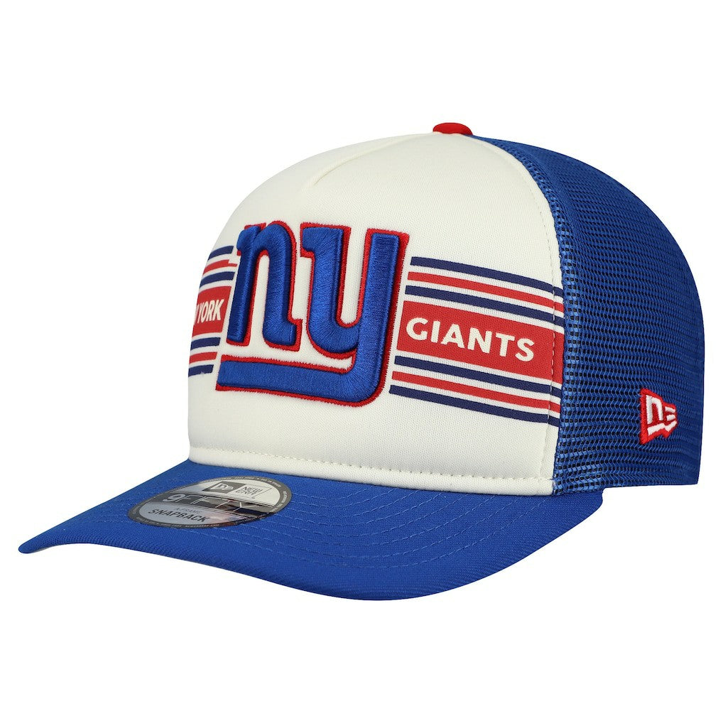 New York Giants New Era Banner A-Frame 9FIFTY Snapback Hat Cream/Royal