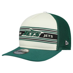 New York Jets New Era Banner A-Frame 9FIFTY Snapback Hat Cream/Green