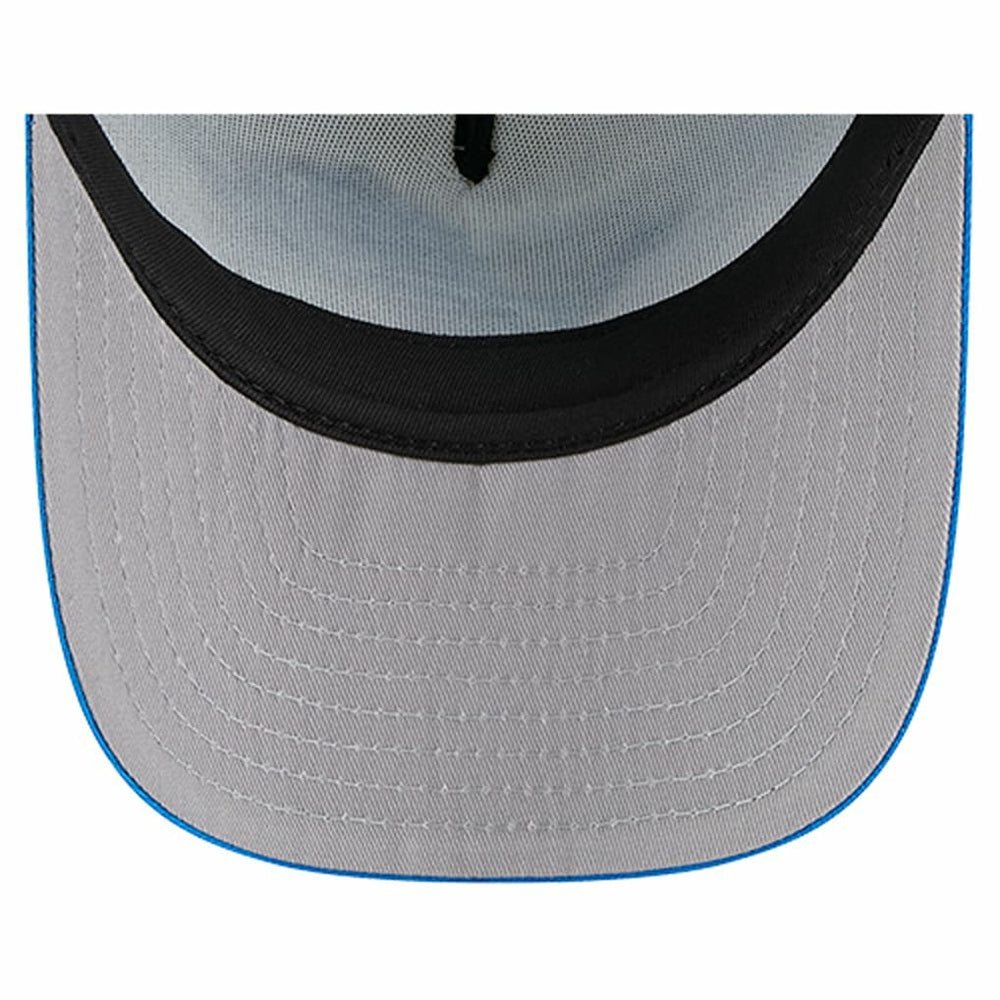 Detroit Lions New Era Banner A-Frame 9FIFTY Trucker Snapback Hat Cream/Blue