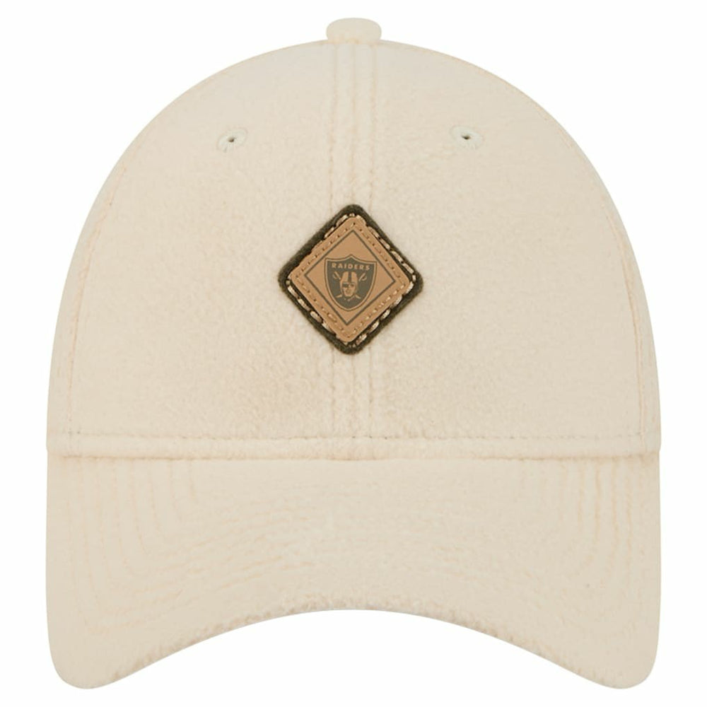 Las Vegas Raiders New Era Women's Comfy 9FORTY Adjustable Hat Cream