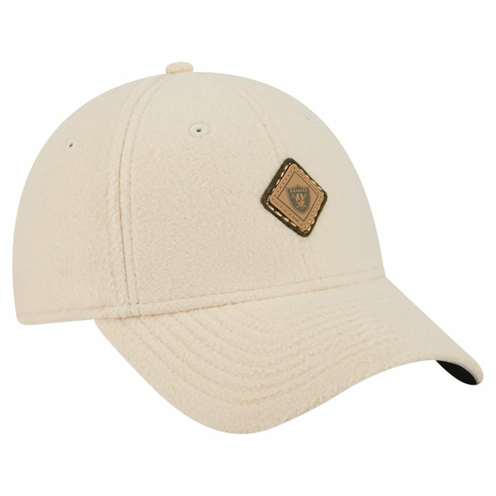 Las Vegas Raiders New Era Women's Comfy 9FORTY Adjustable Hat Cream