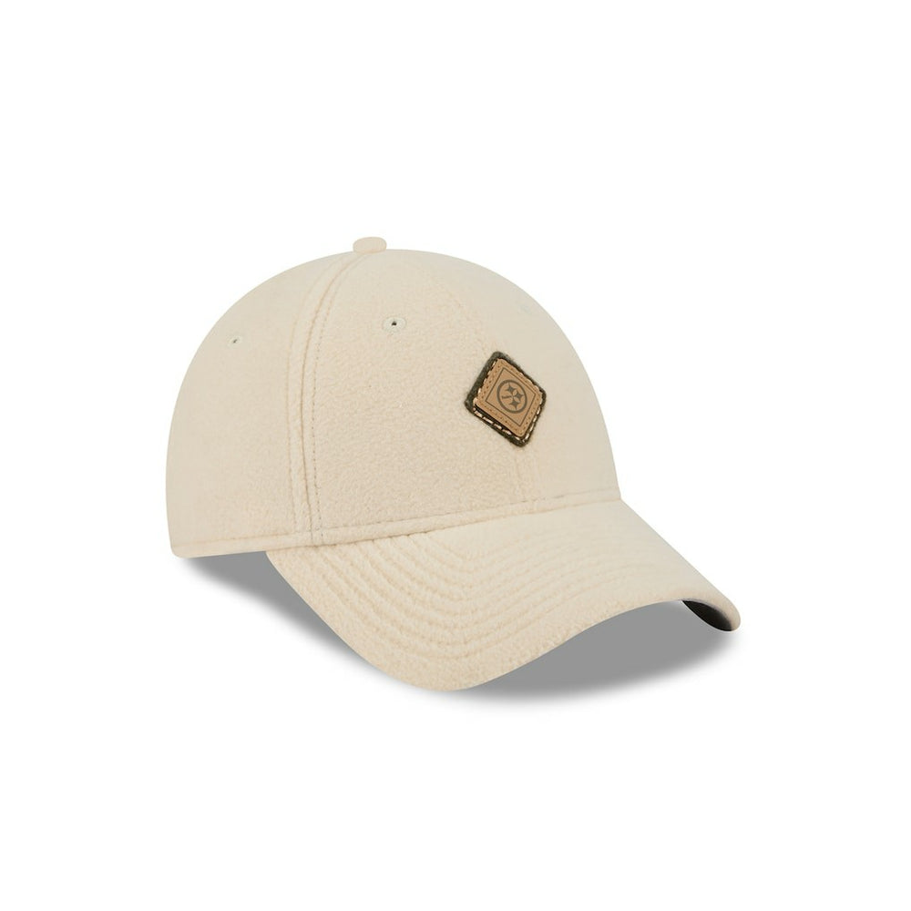 Pittsburgh Steelers New Era Women's Comfy 9FORTY Adjustable Hat Cream