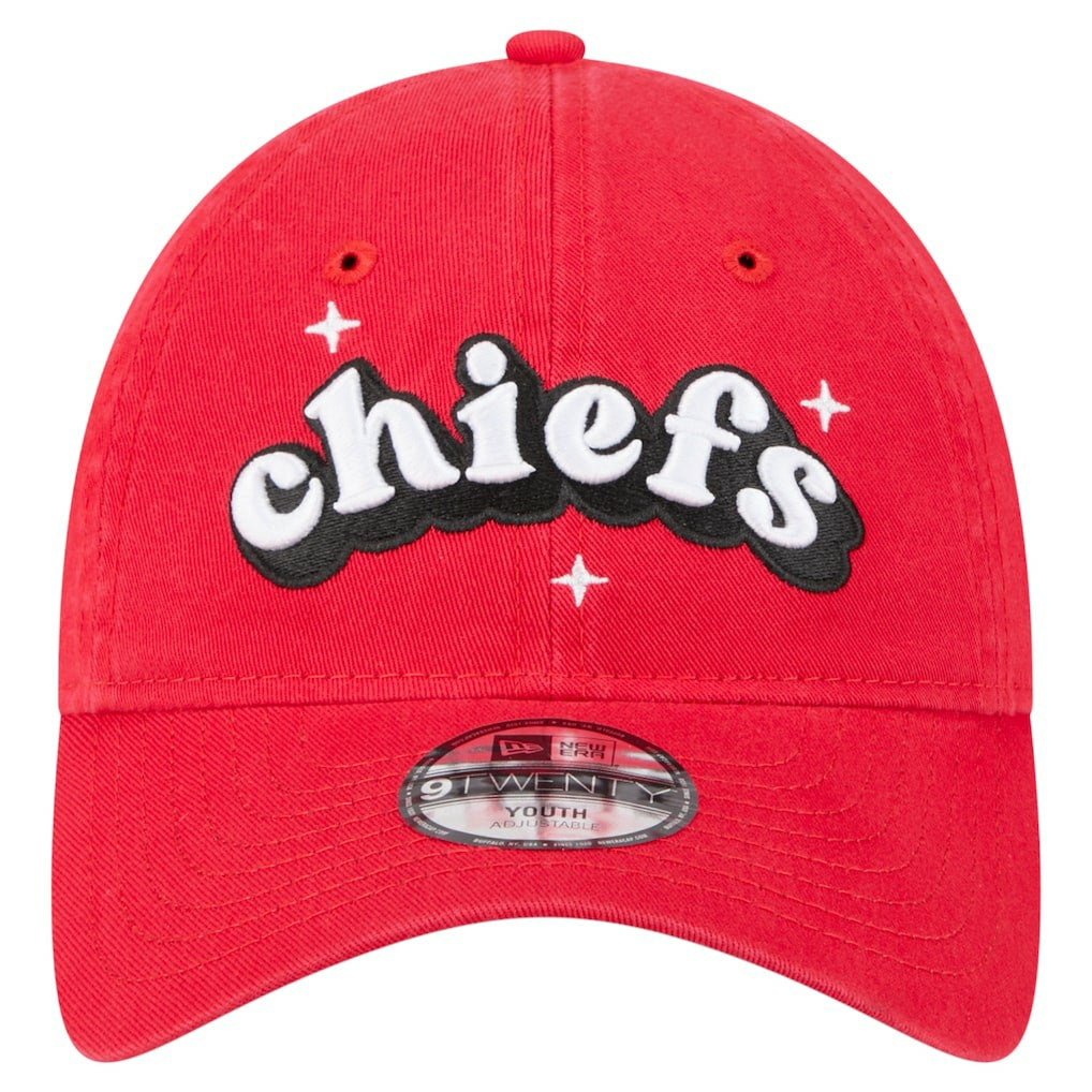 Kansas City Chiefs New Era Girls Youth Cheer 9TWENTY Adjustable Hat Red