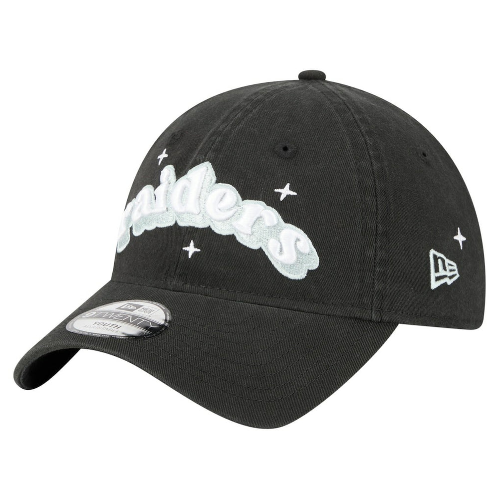 Las Vegas Raiders New Era Girls Youth Cheer 9TWENTY Adjustable Hat Black