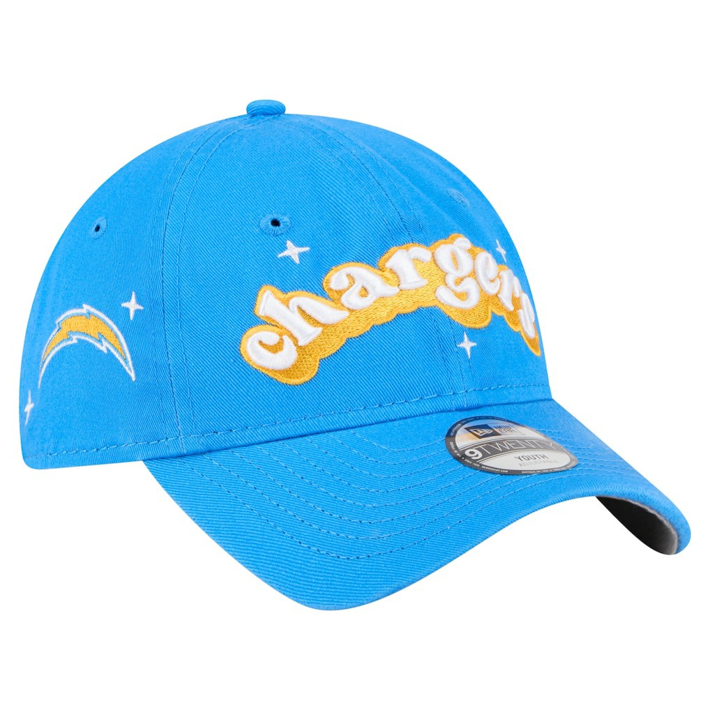 Los Angeles Chargers New Era Girls Youth Cheer 9TWENTY Adjustable Hat Powder Blue