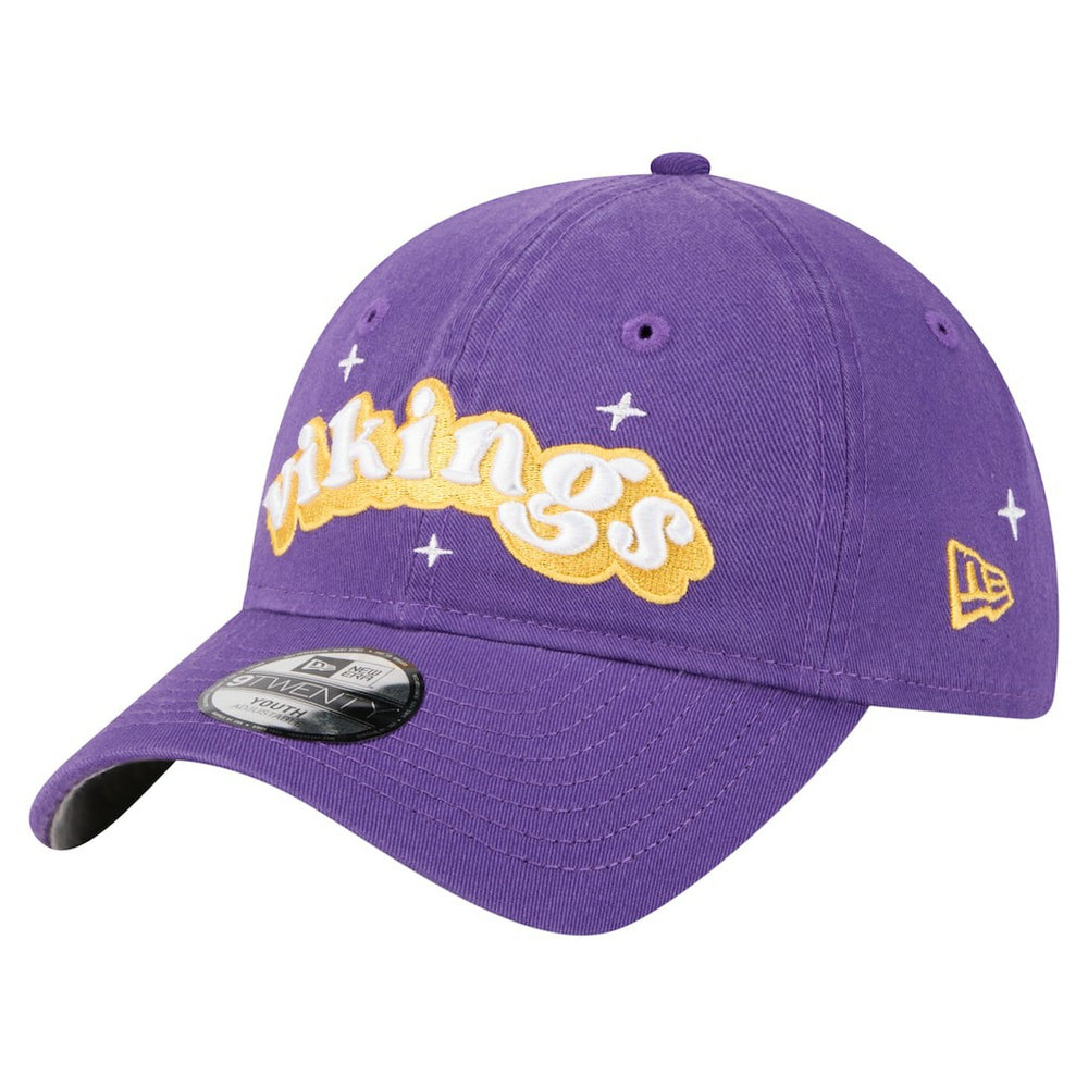 Minnesota Vikings New Era Girls Youth Cheer 9TWENTY Adjustable Hat Purple